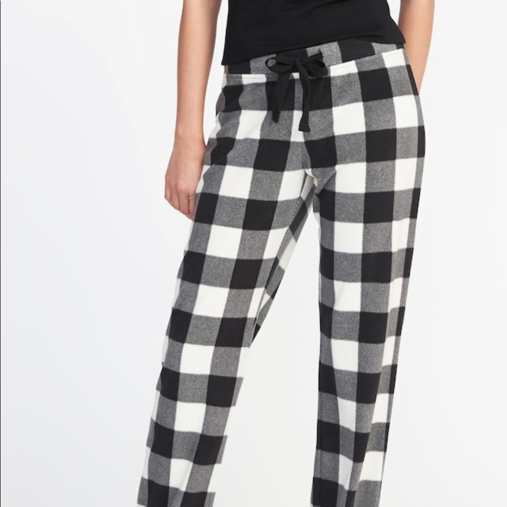 NWT Black/White Plaid Pajama Pants